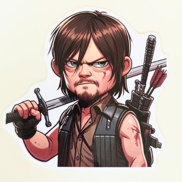 5 for 10$ - The Walking Dead Daryl Dixon Sticker - Picture 1 of 1